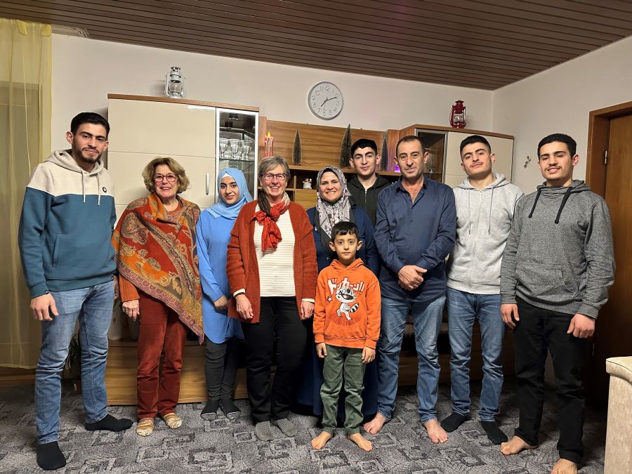 Die syrische Familie in ihrem neuen neuen Zuhause in Kirchheim