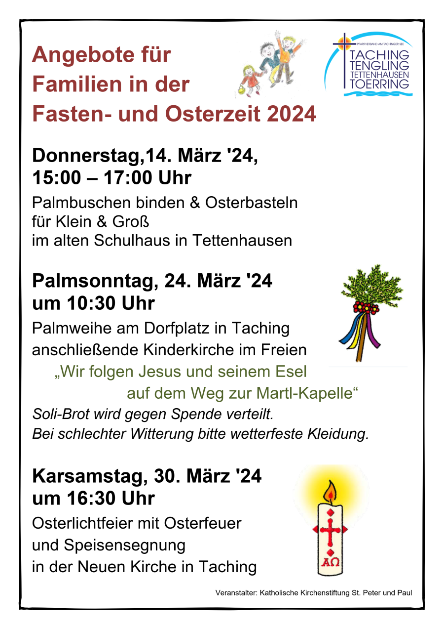 Flyer Fasten- und Osterzeit 2024