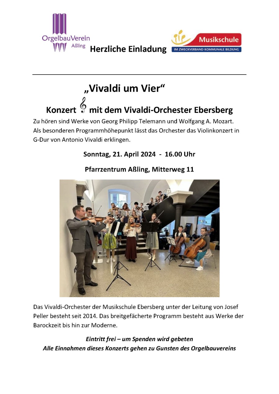 Einladung Vivaldi-Orchester