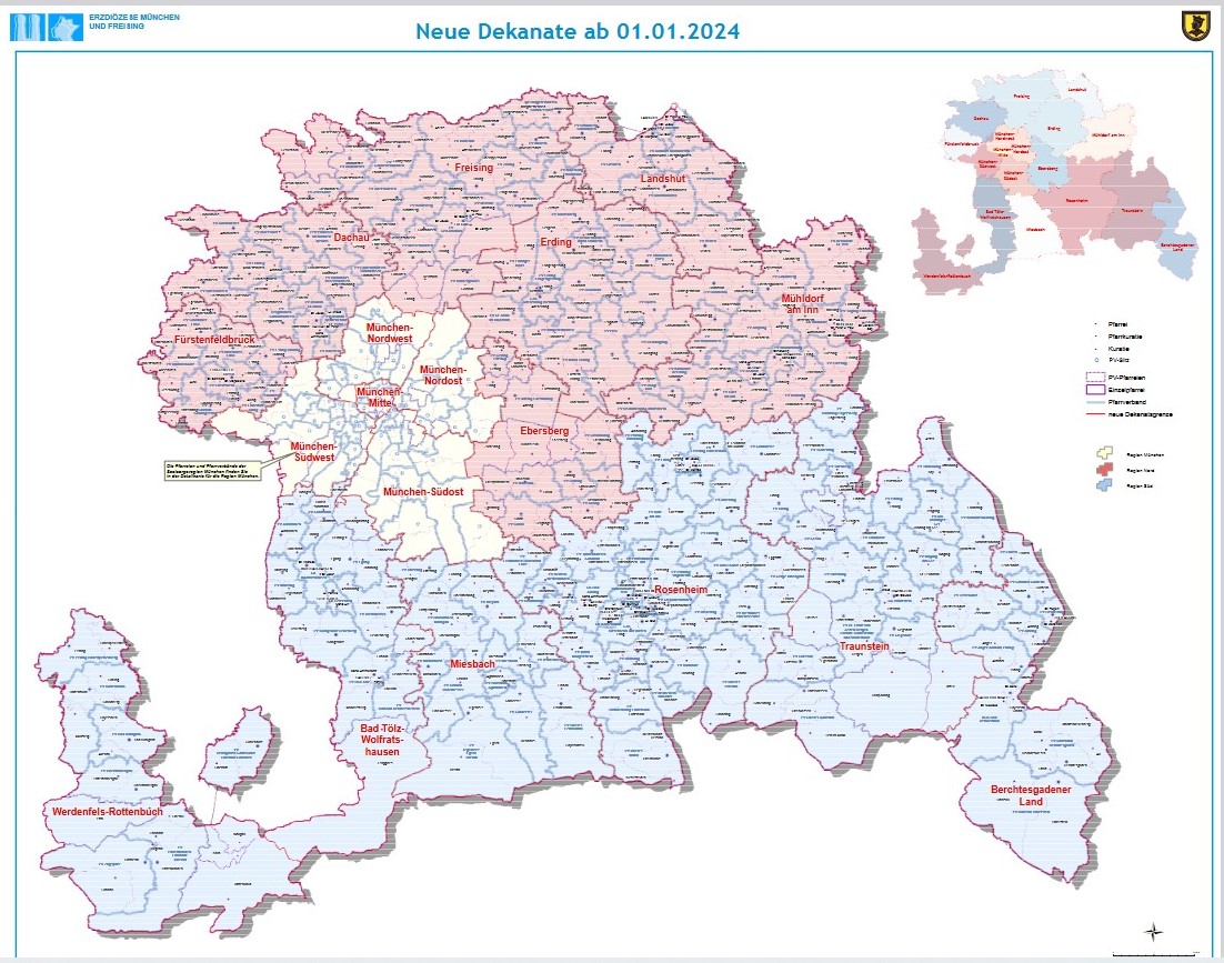 Dekanatskarte ab Januar 2024