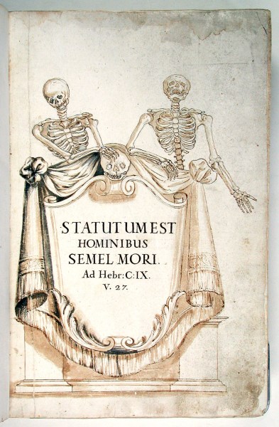 Titelseite des Sterbebuchs von Egern, 1688-1839