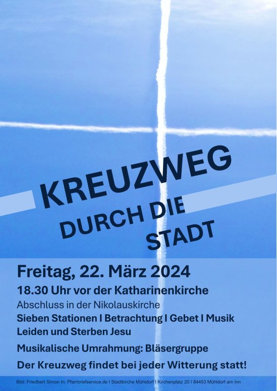 Plakat: Kreuzweg durch die Stadt