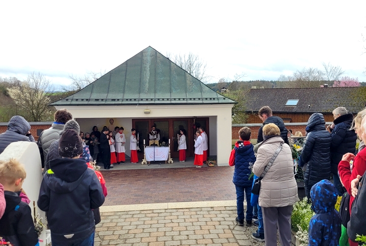 Segnung der Palmzweige in Babensham