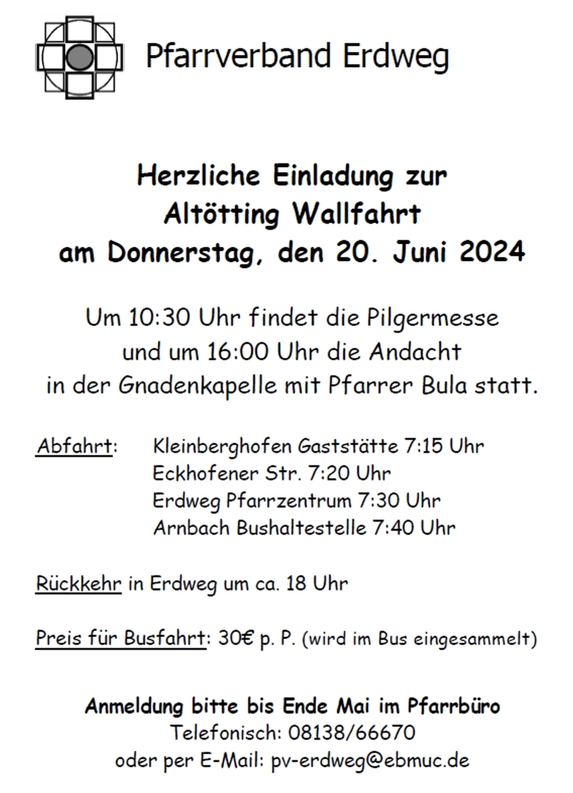 Wallfahrt Altötting 2024 Plakat