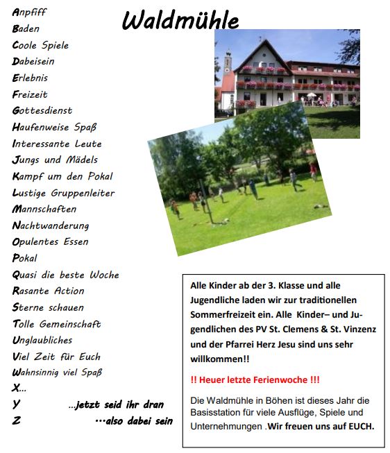 Sommerfreizeit
