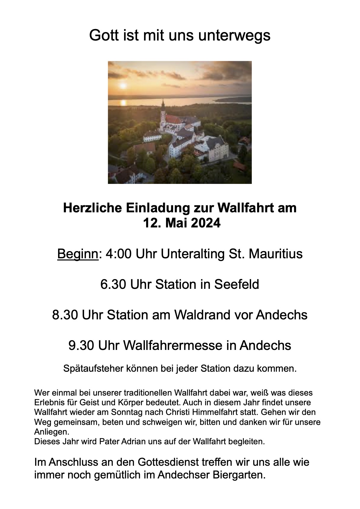 Grafrath Andechs Wallfahrt 2024