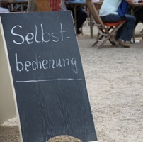 Schild Selbstbedienung