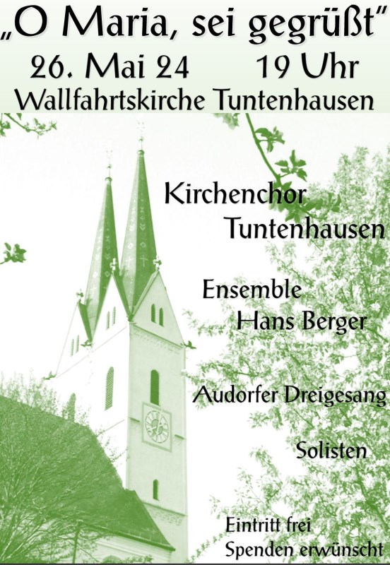 Plakat für Marienkonzert