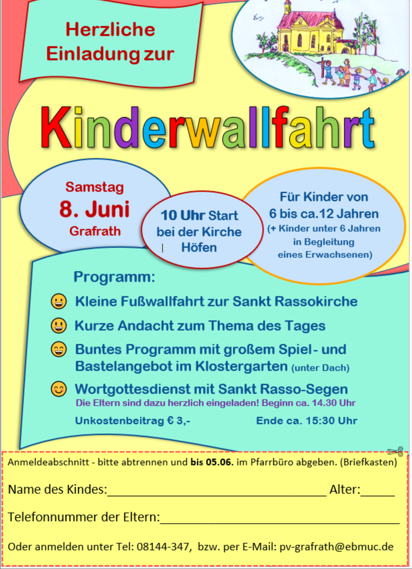 Kinderwallfahrt Anmeldung