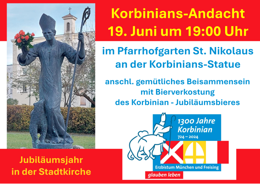 Einladung zur Korbiniansandacht am 19.06.2024 in St. Nikolaus