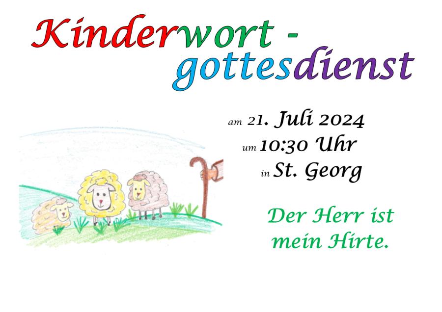 Kinderwortgottesdienst St. Georg der Herr ist mein Hirte