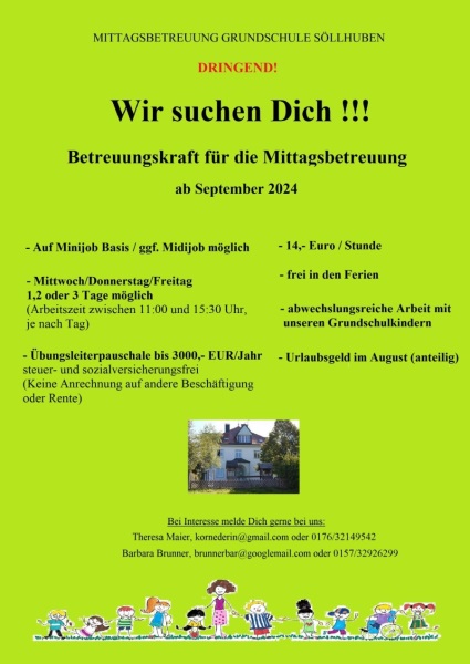 Mittagsbetreuung Söllhuben