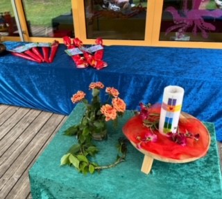 Altar für die Abschlussandacht