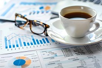 Büro, Kaffee, Brille