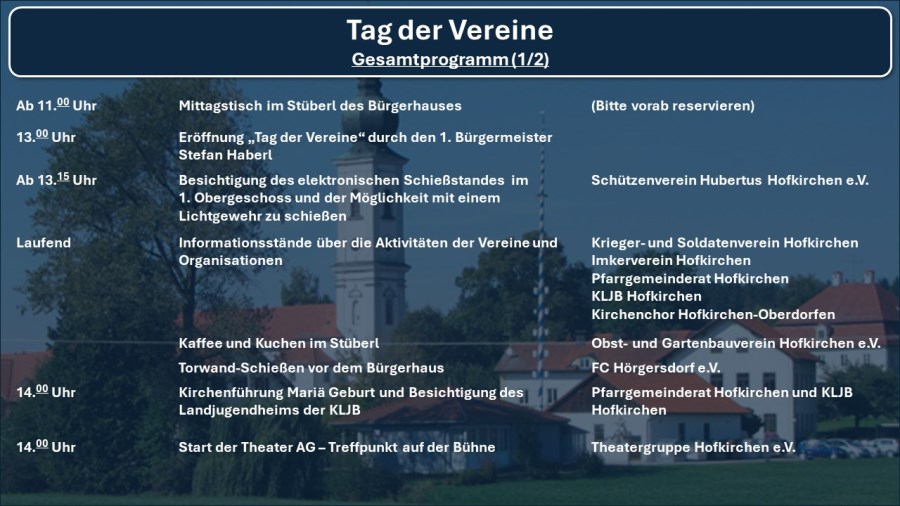 Tag der Vereine in Unterhofkirchen2