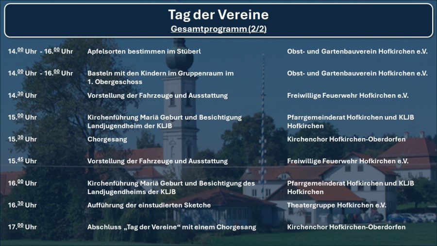 Tag der Vereine in Unterhofkirchen3