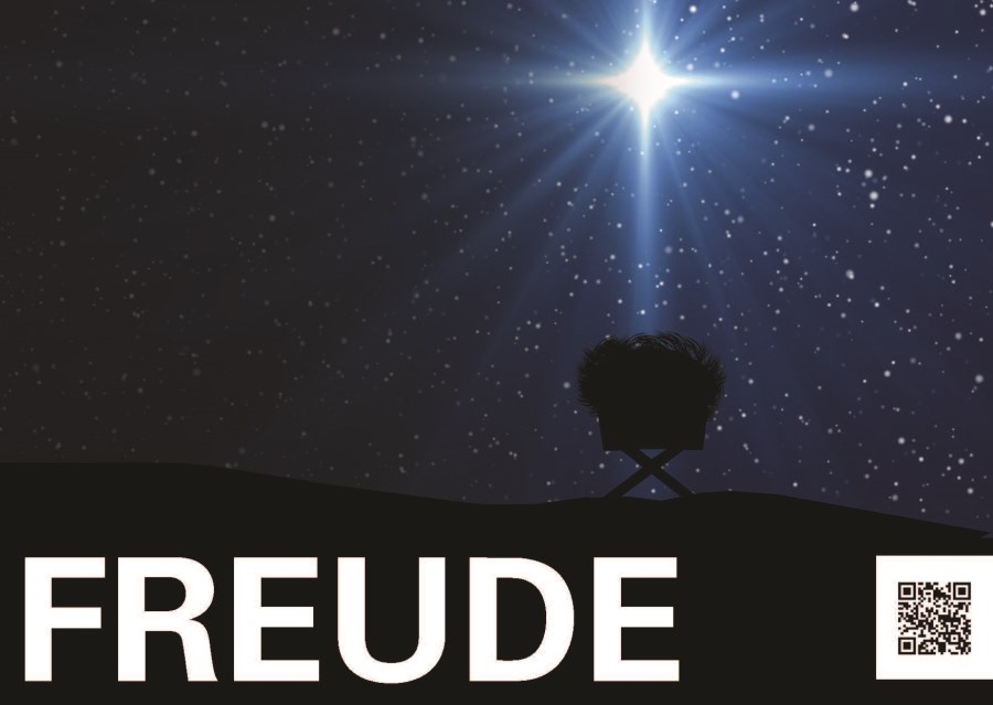 Weihnachtskarte Freude