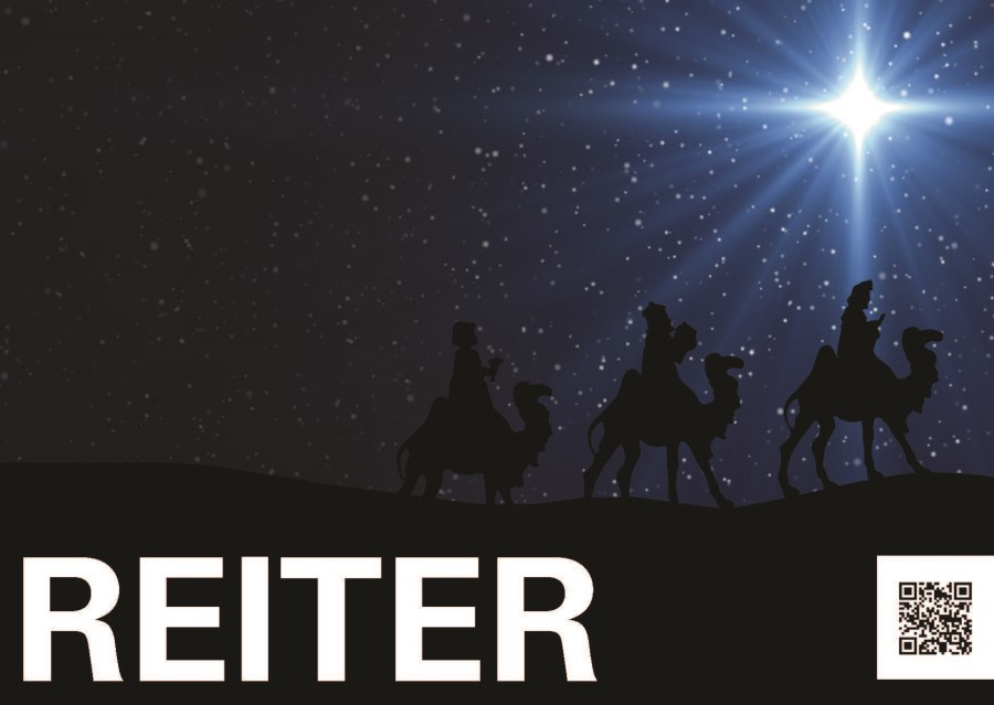Weihnachtskarte Reiter