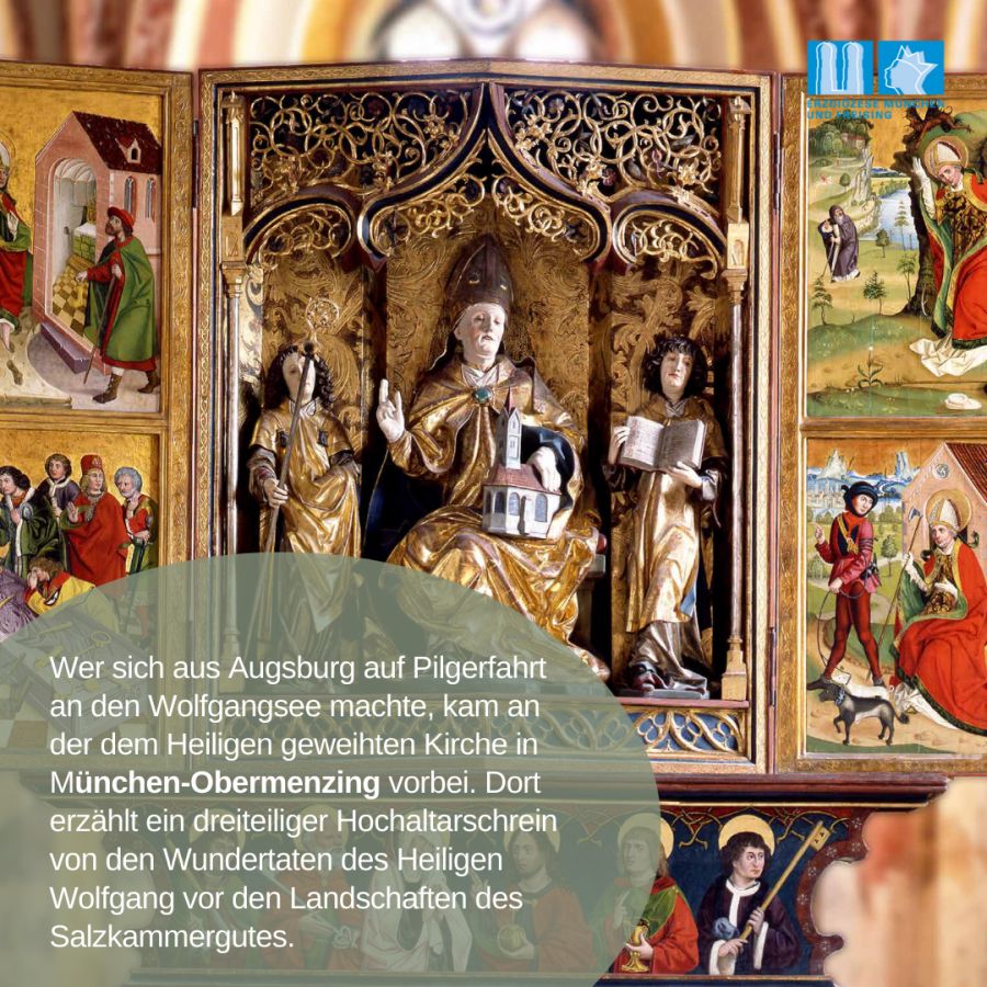 Hochaltarschrein in der dem Heiligen Wolfgang geweihten Kirche in München-Obermenzing