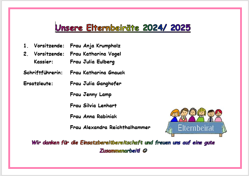 Elternbeirat 2024-2025