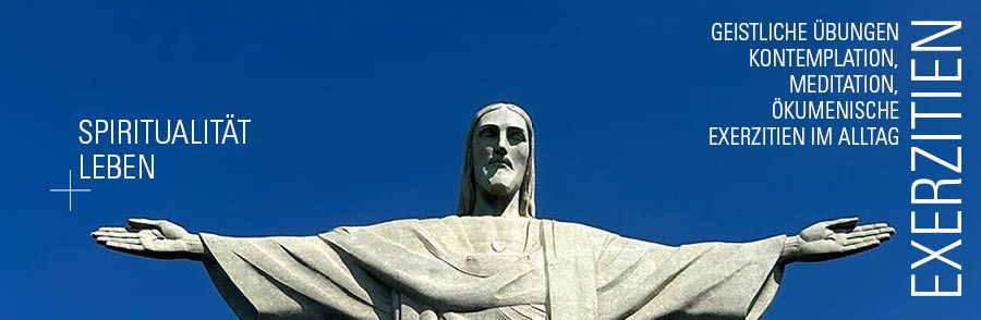 Slider-Bild mit Christus-Statue für den Bereich Exerzitien in Spiritualität leben