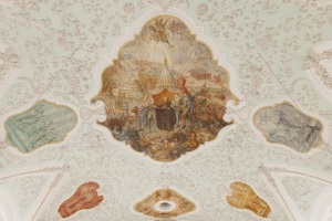 Das große Deckengemälde im Langhaus