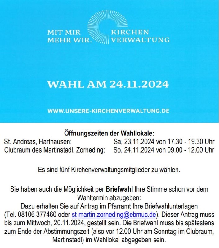 KV Wahl 2024 Aushang