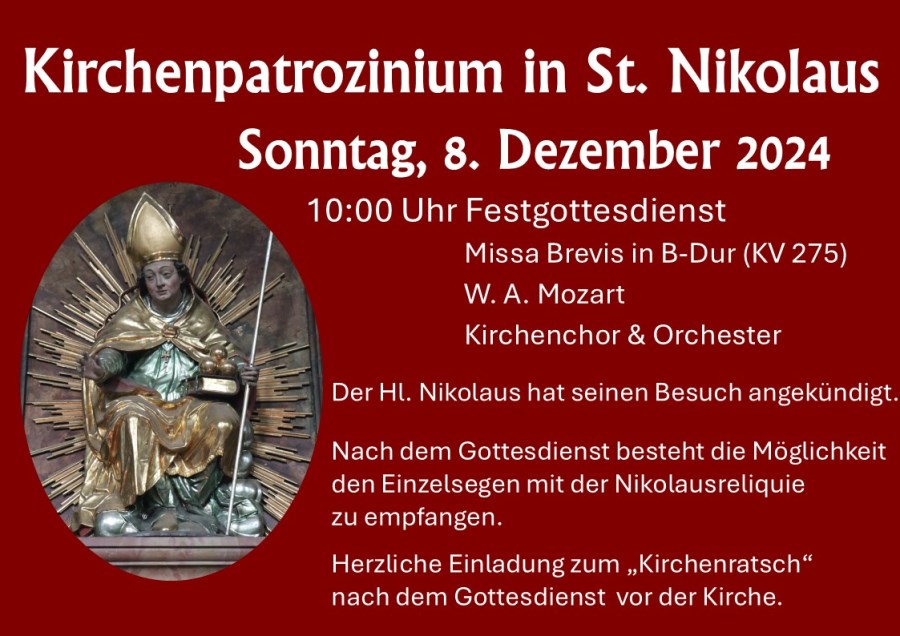 Patrozinium St. Nikolaus am 08.12.2024