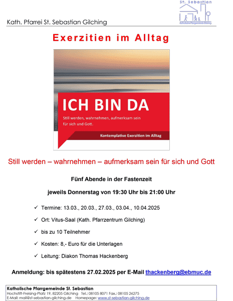 Plakat Exerzitien im Alltag 2025