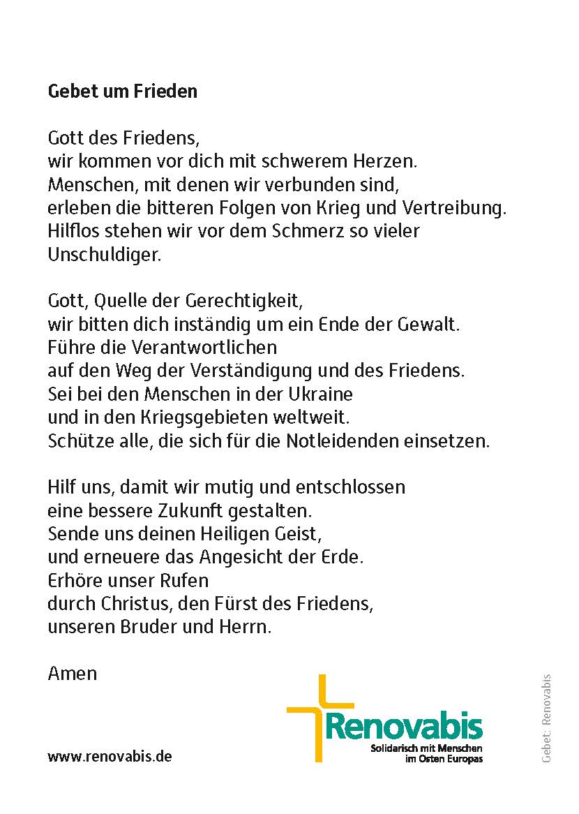 Friedensgebet Renovabis 2024