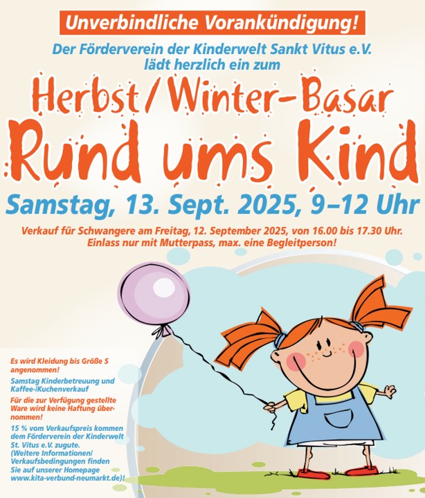 Basar Herbst 2025 Ankündigung