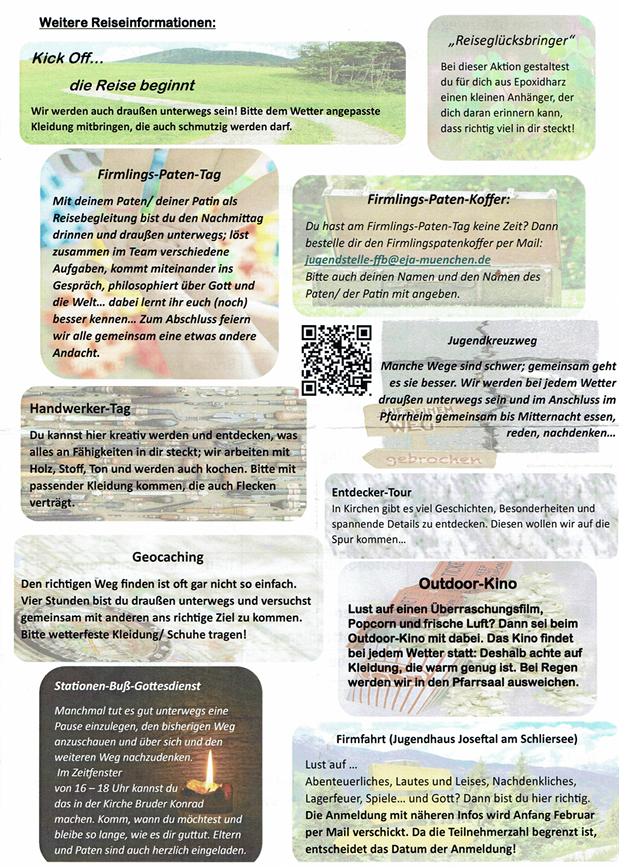 Firmung Reiseinformationen