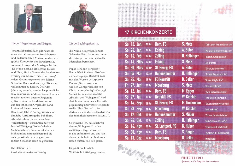 Bachkonzerte im Landkreis Freising