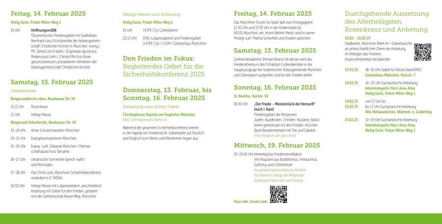 Flyer Friedensgebet, Teil 2