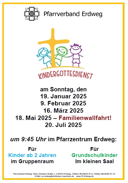 Kindergottesdienste 2025 Frühjahr neu