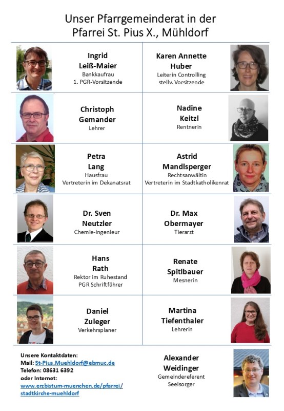 PGR-Mitglieder Aushang mit H. Weidinger ab 2025