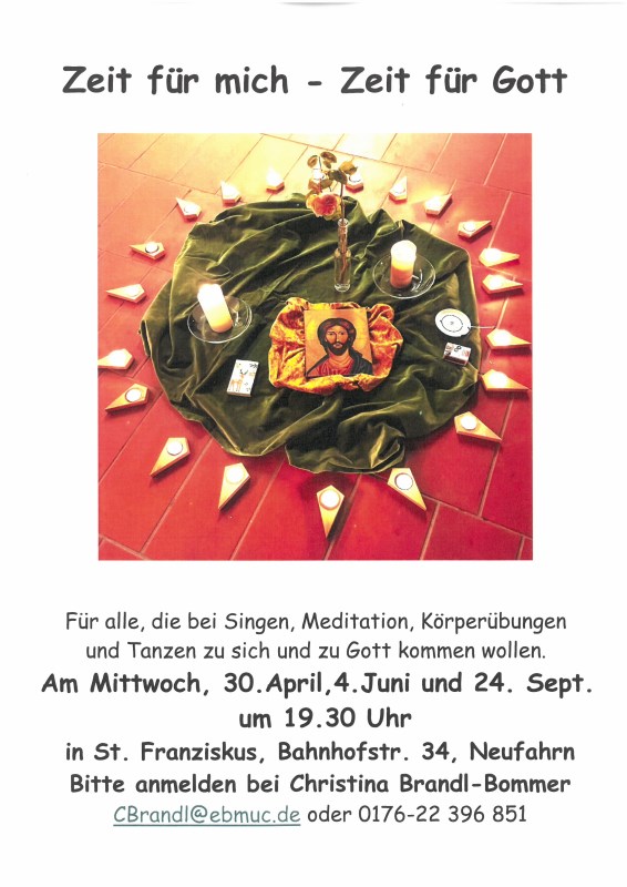 Termine Zeit für mich - Zeit für Gott