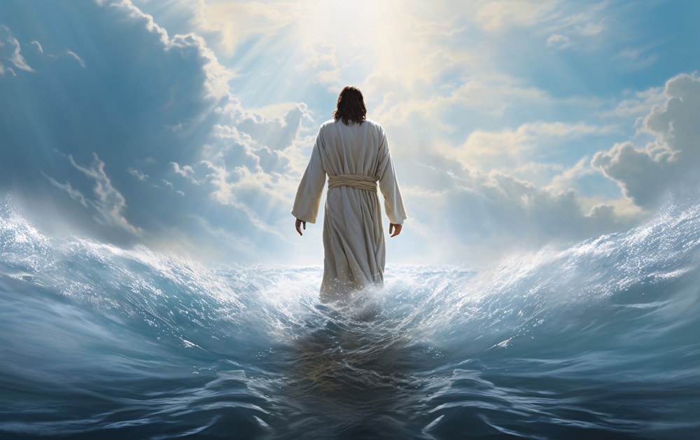 jesus geht durchs wasser