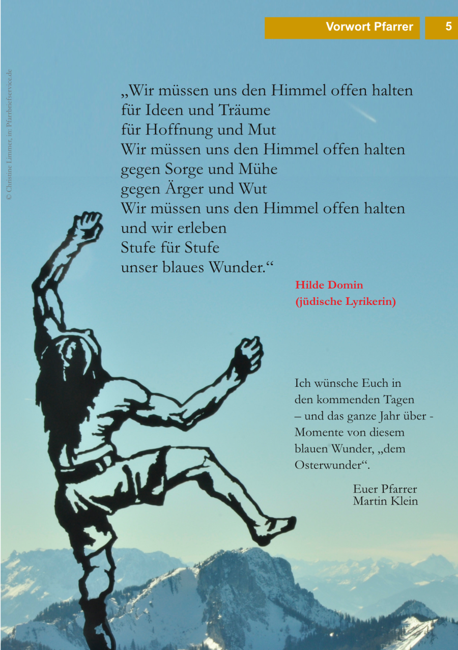 Gedicht Pfarrbrief