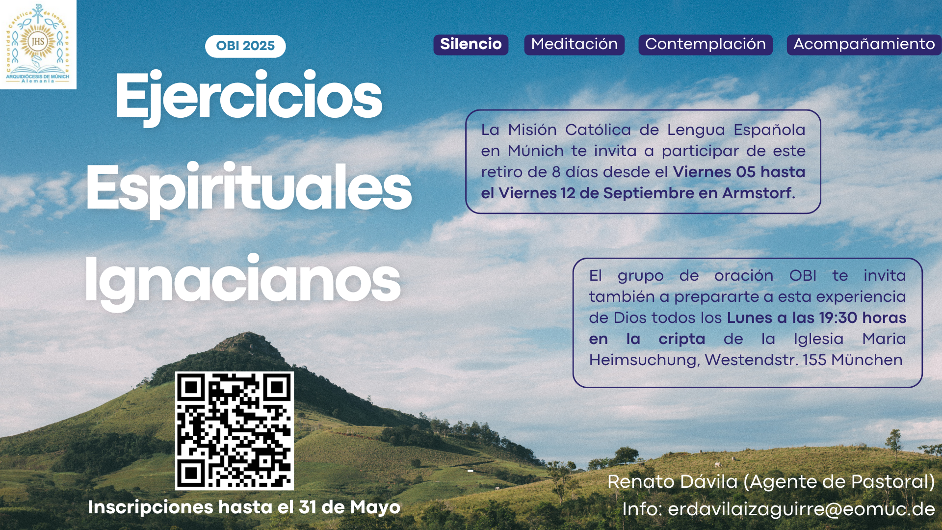Grupo de oración OBI como prepararción para los Ejercicios Espirituales 2025 en español en Armstorf