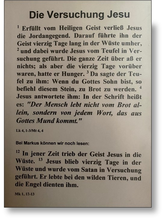Jesus in der Wüste-Text