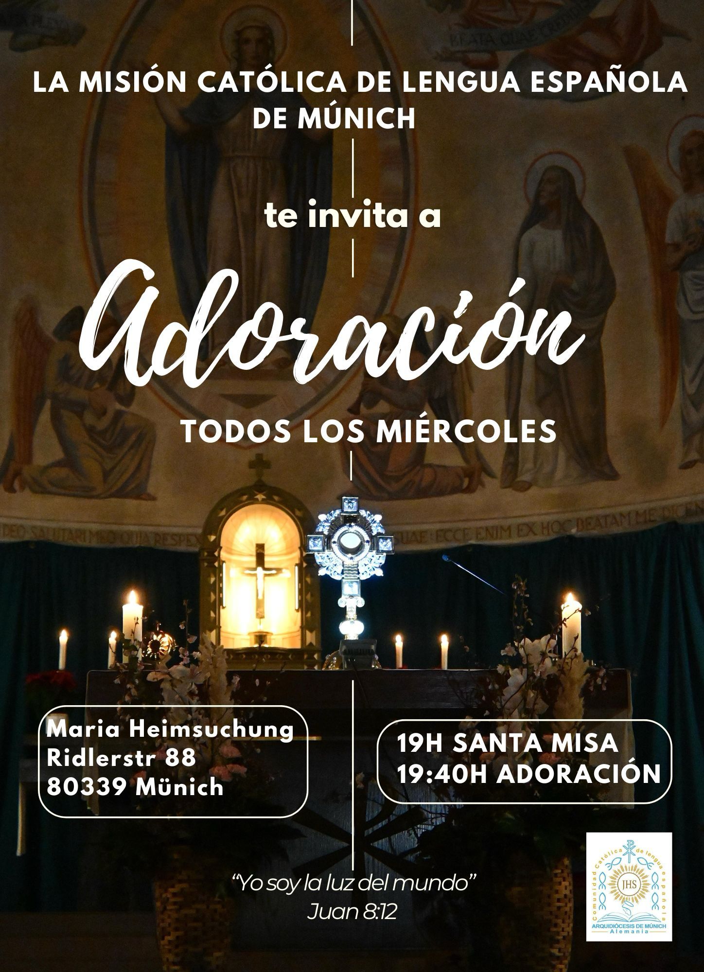 Adoración Eucarística al Santísimo de jóvenes en Múnich