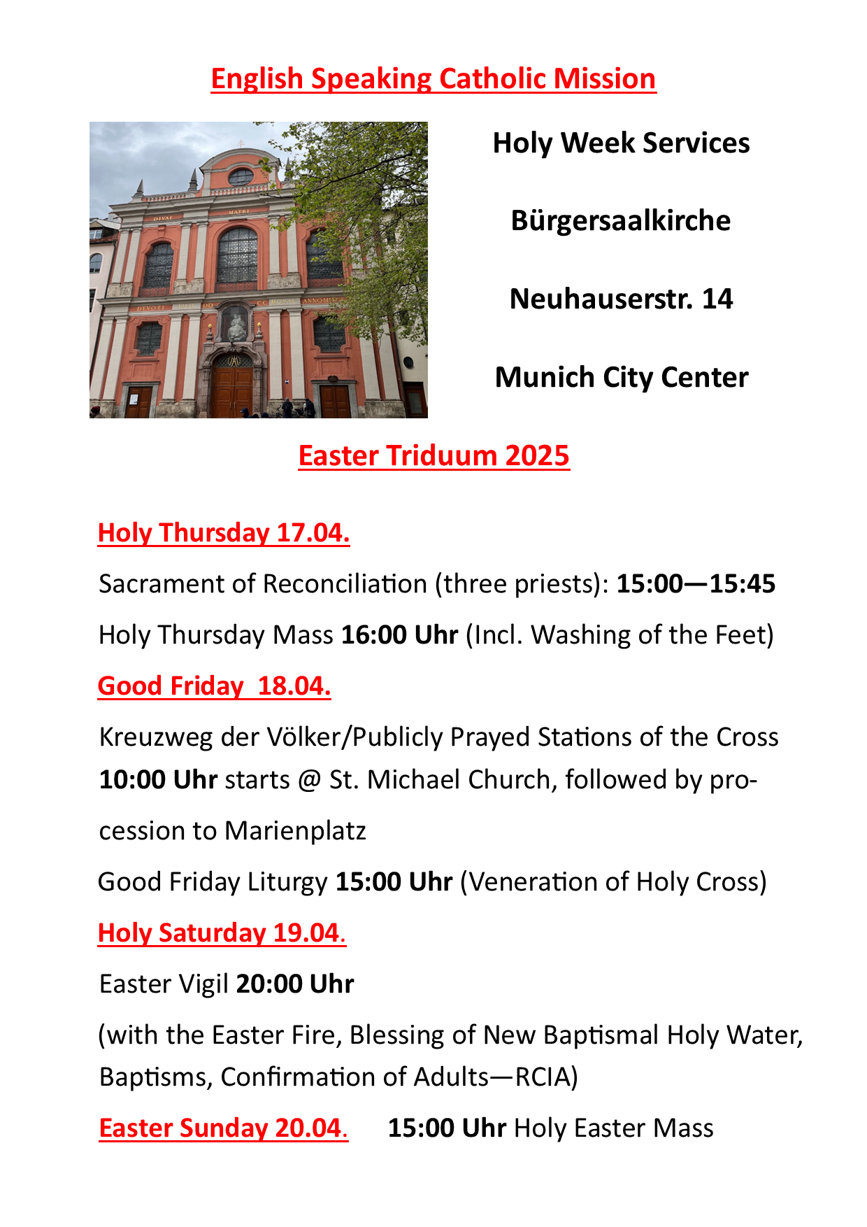 Easter Triduum 2025