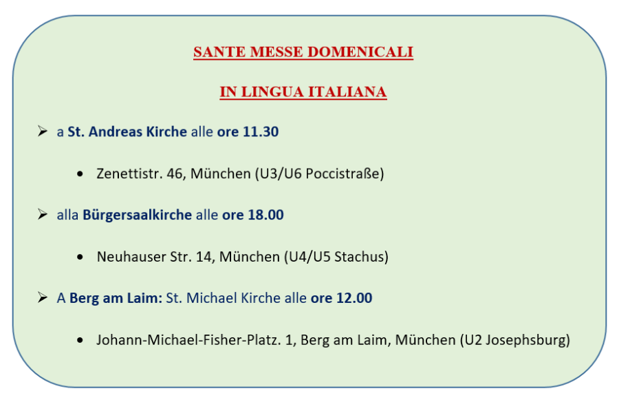 MESSE DOMENICALI