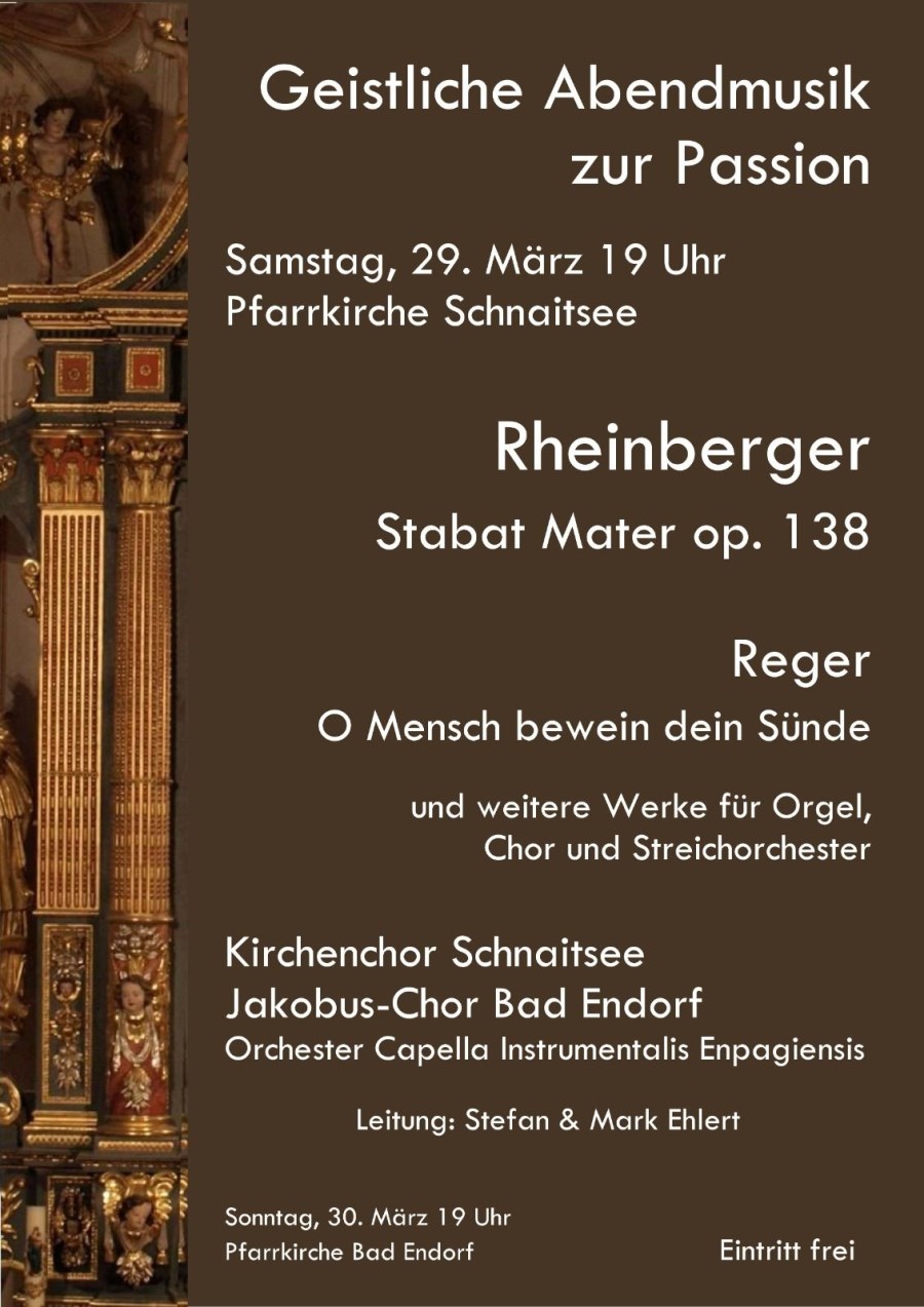 Plakat Geistliche Musik Schnaitsee
