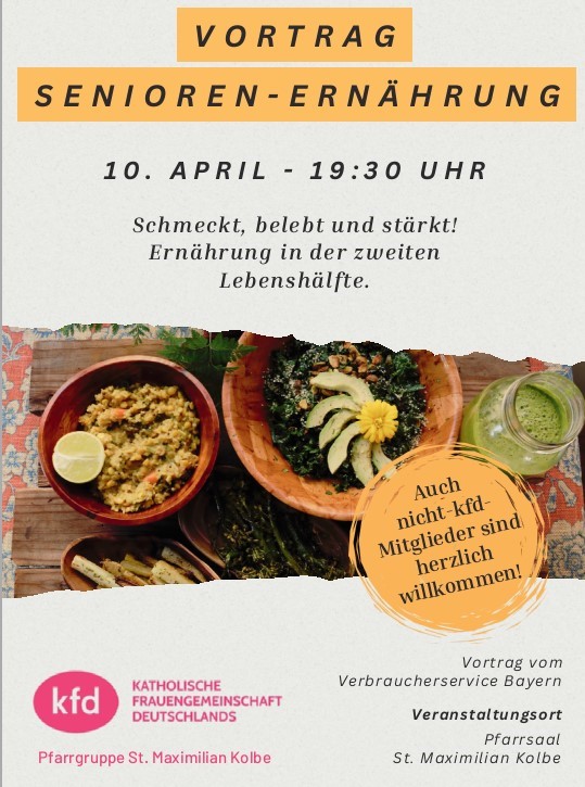 kfd Vortrag Ernährung - Plakat