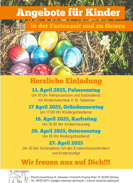 Flyer Angebote Kinder Ostern 2025