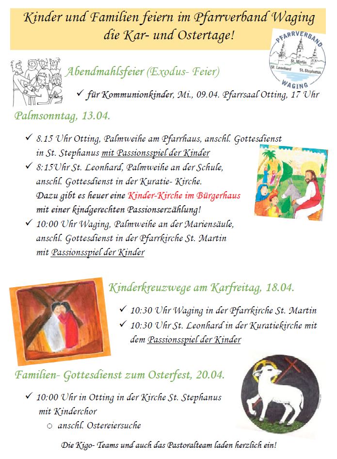 Kar- und Ostertage 2025 im PV Waging für Kinder