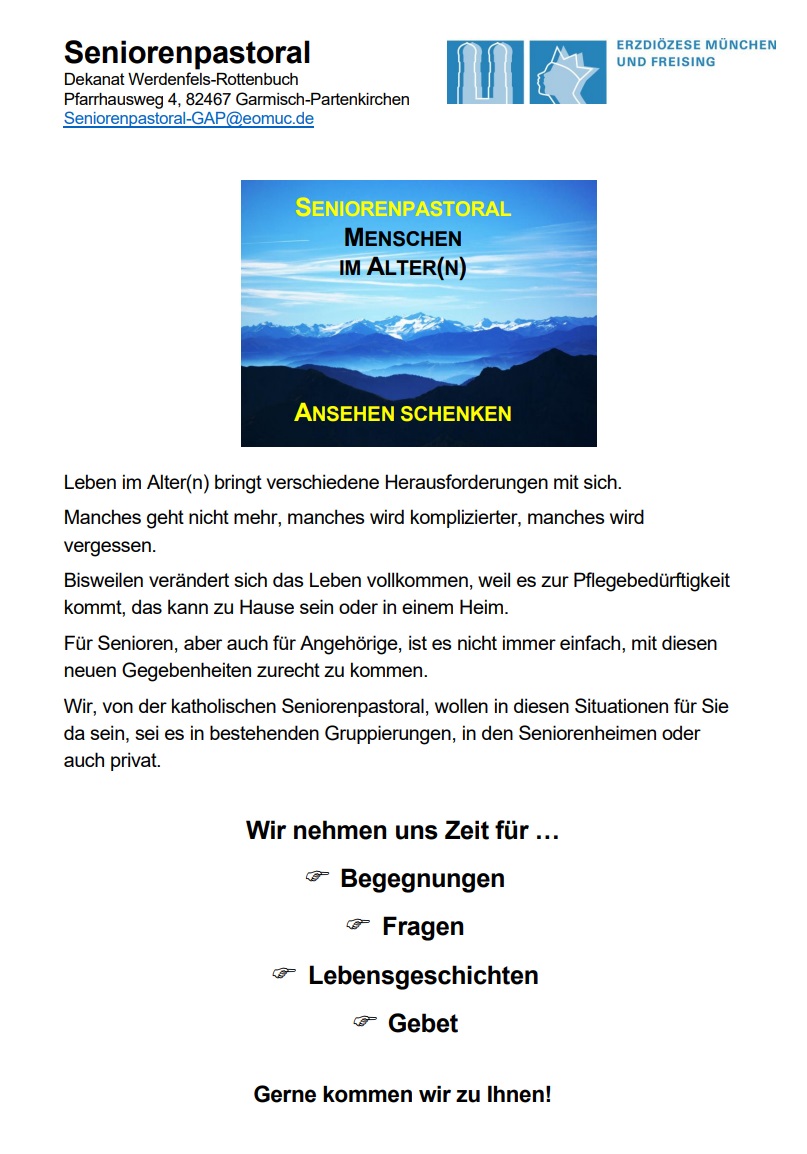 Seniorenpastoral im Dekanat