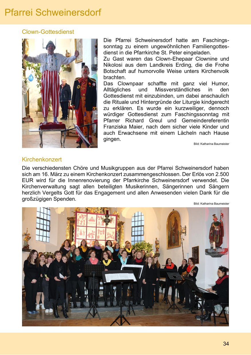 Pfarrblatt für die Pfarrverbände Hörgertshausen-Gammelsdorf und Mauern 05. April bis 04. Mai 2025 Seite 34